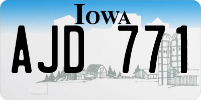 IA license plate AJD771