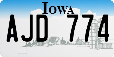 IA license plate AJD774