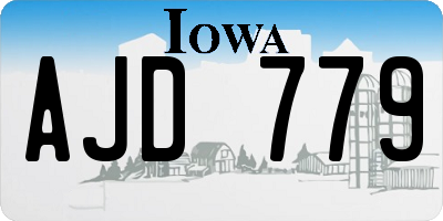 IA license plate AJD779