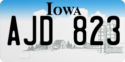 IA license plate AJD823