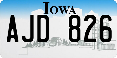IA license plate AJD826