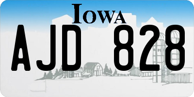 IA license plate AJD828