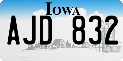 IA license plate AJD832