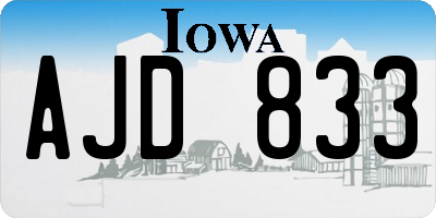 IA license plate AJD833