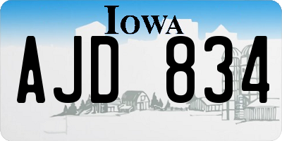 IA license plate AJD834