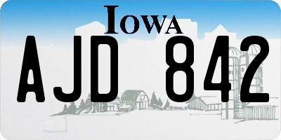 IA license plate AJD842