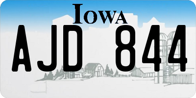IA license plate AJD844