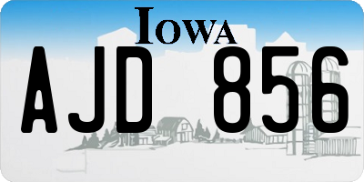IA license plate AJD856