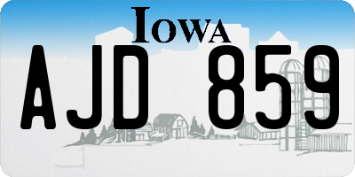 IA license plate AJD859
