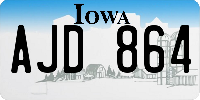 IA license plate AJD864