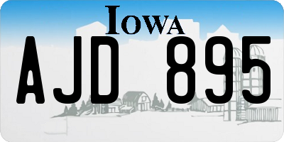 IA license plate AJD895