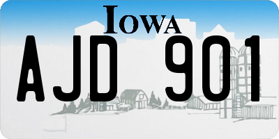 IA license plate AJD901