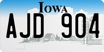 IA license plate AJD904