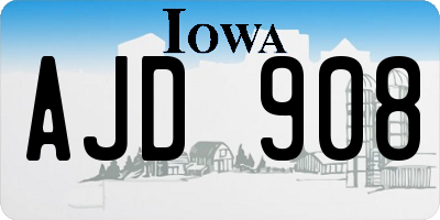 IA license plate AJD908