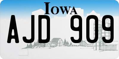 IA license plate AJD909