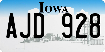 IA license plate AJD928