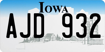 IA license plate AJD932
