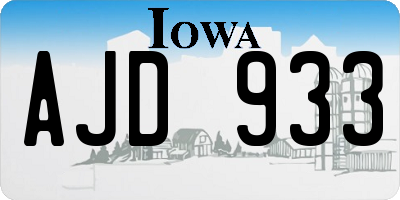 IA license plate AJD933