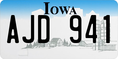 IA license plate AJD941