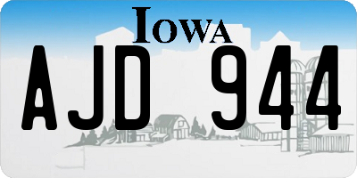 IA license plate AJD944