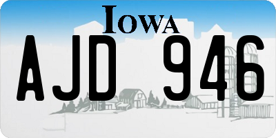IA license plate AJD946