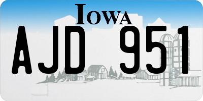IA license plate AJD951