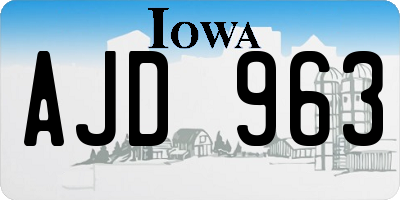 IA license plate AJD963