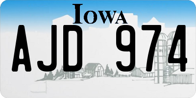 IA license plate AJD974