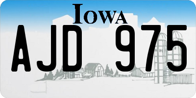 IA license plate AJD975