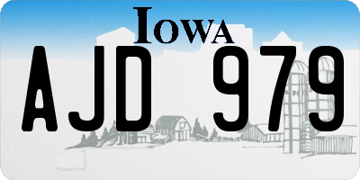 IA license plate AJD979