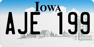 IA license plate AJE199