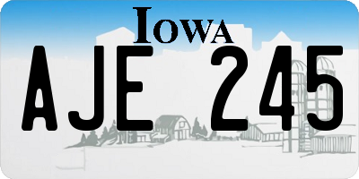 IA license plate AJE245