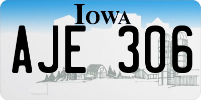 IA license plate AJE306