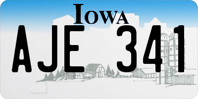 IA license plate AJE341