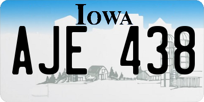IA license plate AJE438