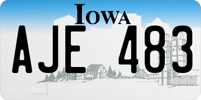 IA license plate AJE483