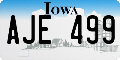 IA license plate AJE499