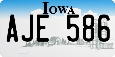 IA license plate AJE586