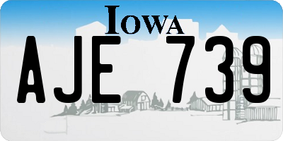 IA license plate AJE739
