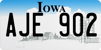 IA license plate AJE902