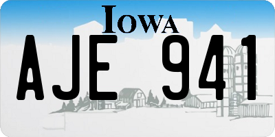 IA license plate AJE941