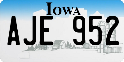 IA license plate AJE952