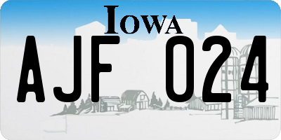 IA license plate AJF024
