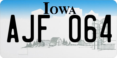 IA license plate AJF064