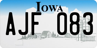 IA license plate AJF083