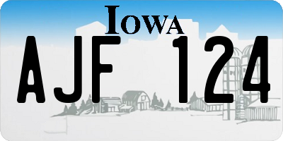IA license plate AJF124