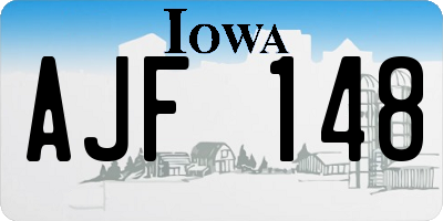 IA license plate AJF148