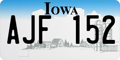 IA license plate AJF152