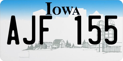 IA license plate AJF155