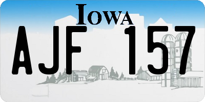 IA license plate AJF157